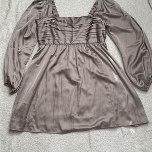Abercrombie & Fitch Taupe/Gold Babydoll Dress